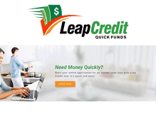 Tablet Screenshot of leapcredit.com